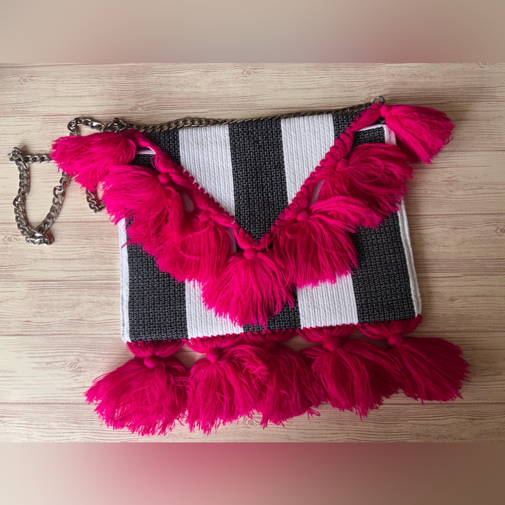 New w/ tags Draco Tradicion Textil Hencho A Mano Shoulder Bag Tassels (4)